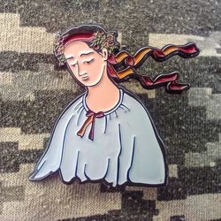 Handmade ukrainian pin,ukrainian brooch,kateryna pin,handmade enamel pin,ukraine pin,hard enamel pin,ukrainian gift,pin