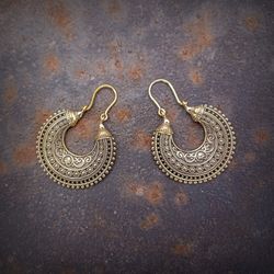 Cute handmade brass colt earrings,handmade ukrainian earrings,handmade ukrainian womens jewellery,openwork earrings