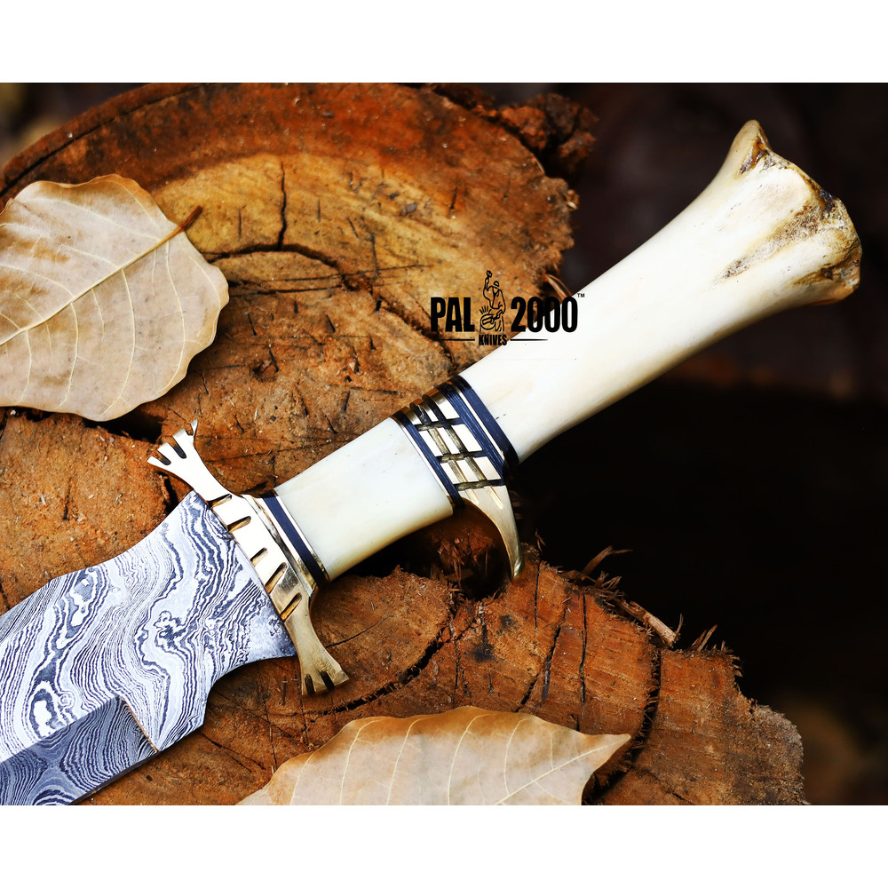 Handmade Damascus Steel 16 Inches Hunting Bowie Knife 9871 0