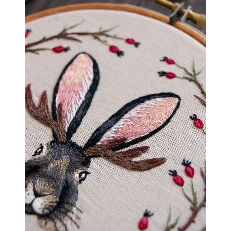 PDF Tutorial Jackalope Hand Embroidery Pattern Embroidery PDF Pattern For Beginners DIY 5