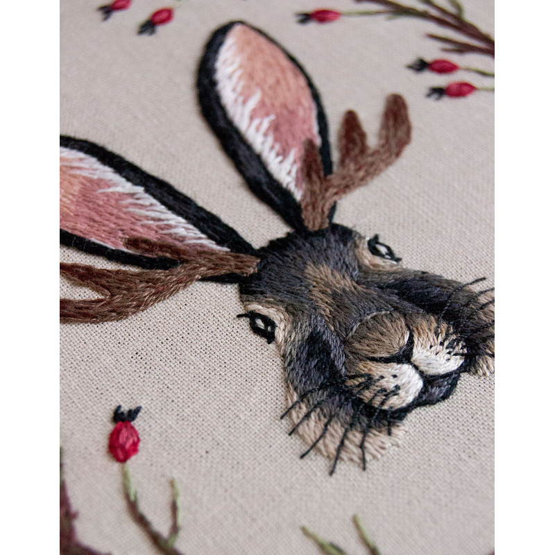 PDF Tutorial Jackalope Hand Embroidery Pattern Embroidery PDF Pattern For Beginners DIY 2