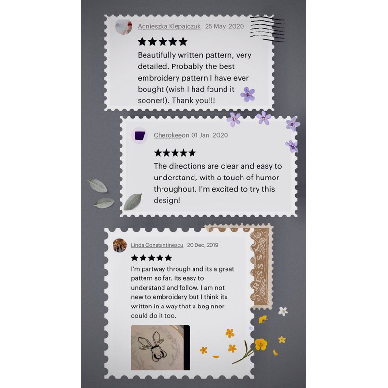 PDF Tutorial Jackalope Hand Embroidery Pattern Embroidery PDF Pattern For Beginners DIY 7