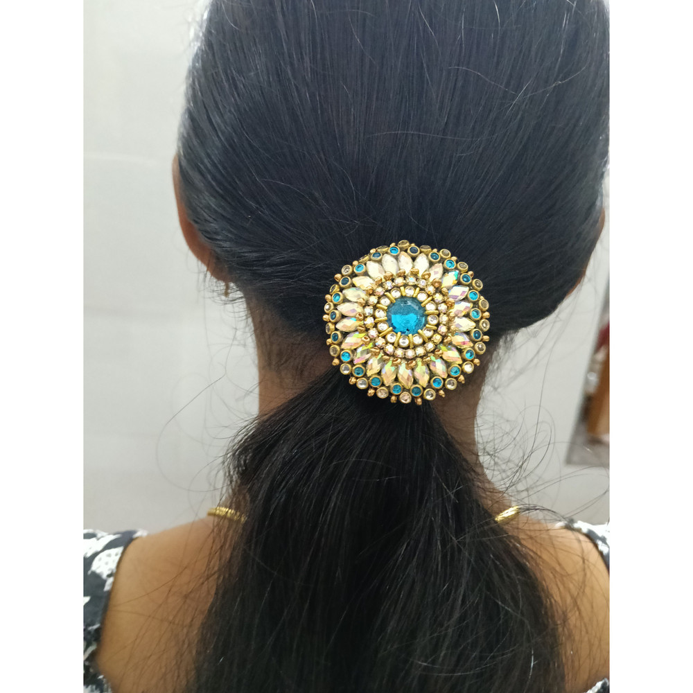 Handmade Aari Embroidery Elastic Hair Rubber Band 0