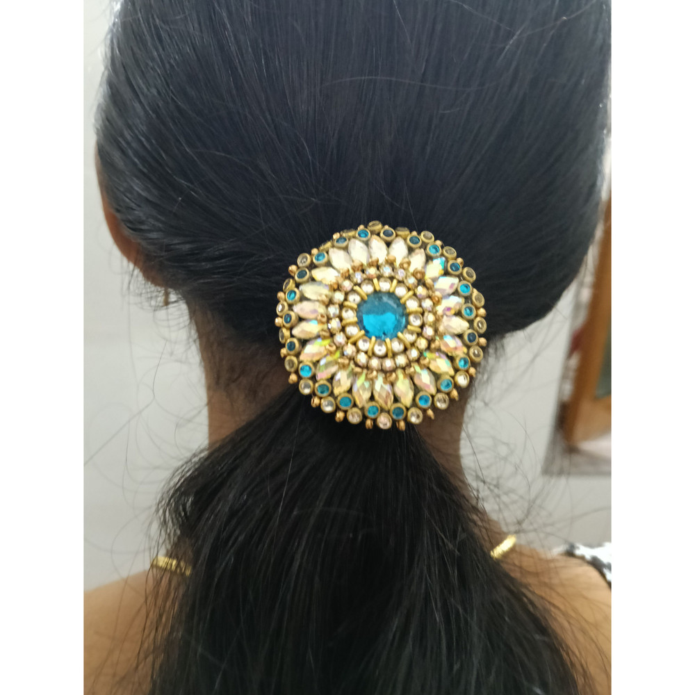 Handmade Aari Embroidery Elastic Hair Rubber Band 1