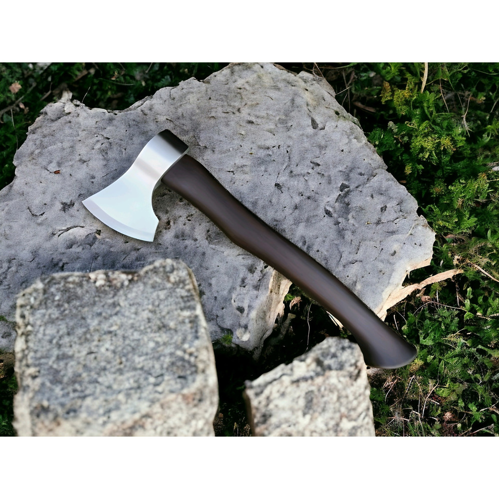 Handcrafted Viking Axe  HighCarbon Steel Blade  Walnut Wood Handle  BattleReady  Collectible 1