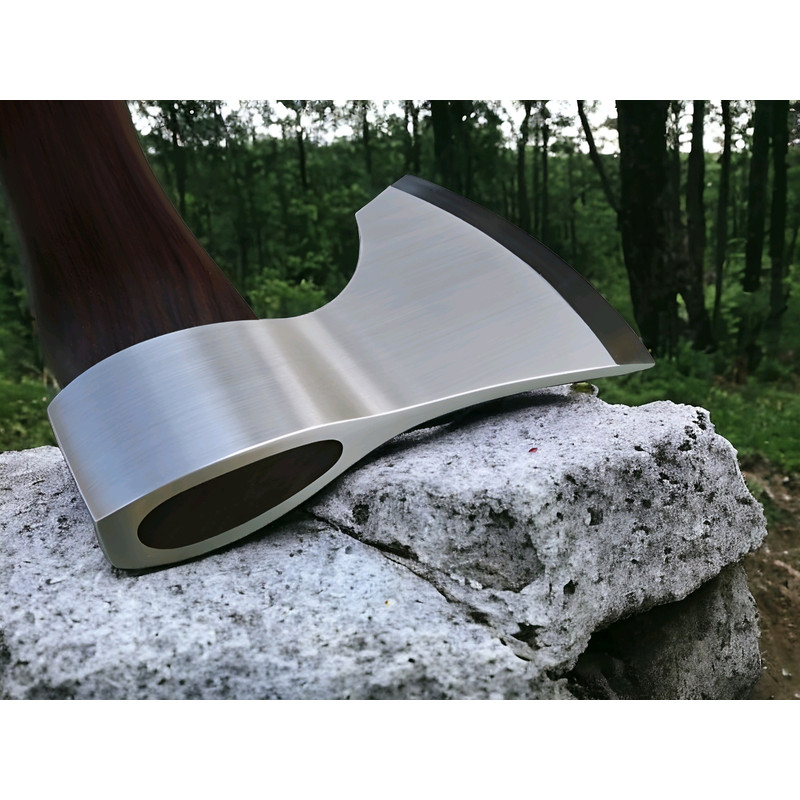 Handcrafted Viking Axe  HighCarbon Steel Blade  Walnut Wood Handle  BattleReady  Collectible 2