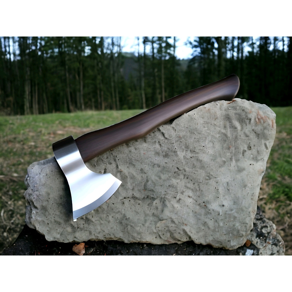 Handcrafted Viking Axe  HighCarbon Steel Blade  Walnut Wood Handle  BattleReady  Collectible 3