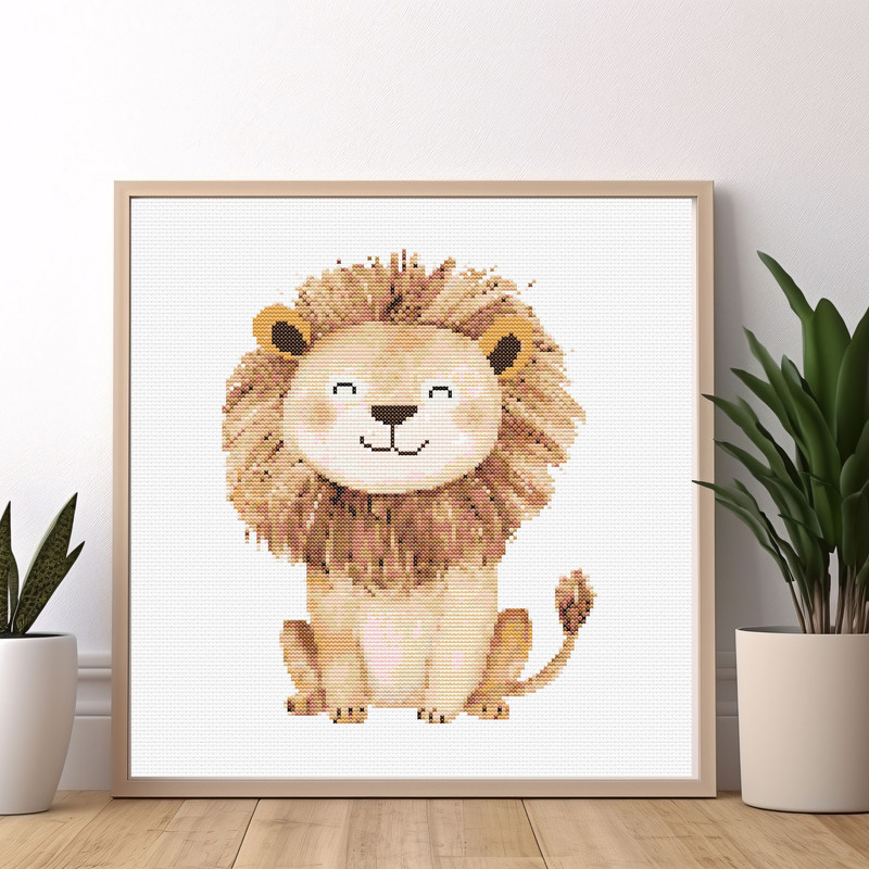 Lion Safari Animals Cross Stitch Patterns PDF Baby Room Xstitch Counted Pattern Modern Easy Insta 4