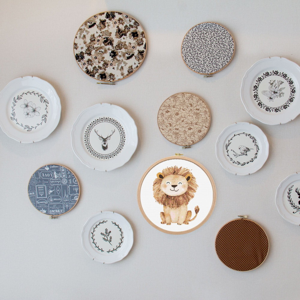 Lion Safari Animals Cross Stitch Patterns PDF Baby Room Xstitch Counted Pattern Modern Easy Insta 6