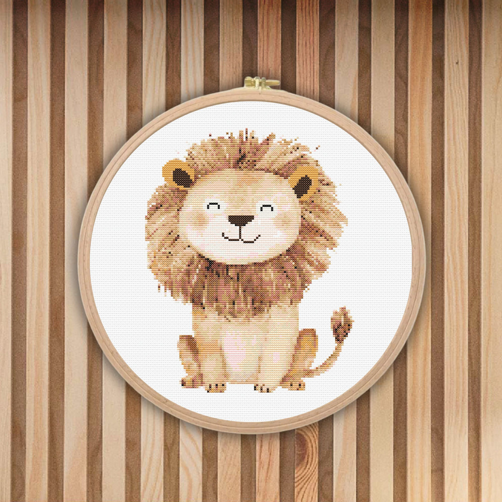Lion Safari Animals Cross Stitch Patterns PDF Baby Room Xstitch Counted Pattern Modern Easy Insta 9