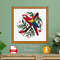 Parrots Scarlet Macaw Cross Stitch Pattern PDF  Modern Small Bird Cross Stitch  Mini Quick And Easy 0