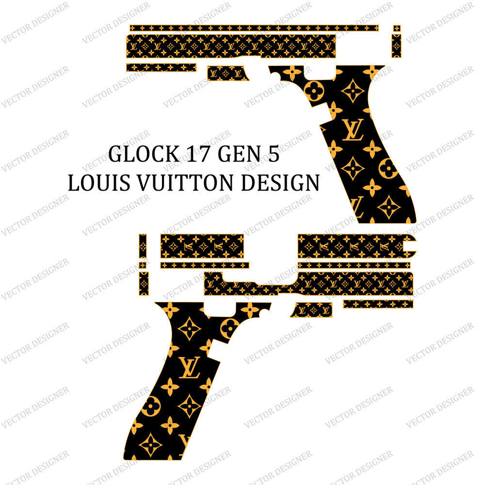 Laser Engraving Vector Design Glock 17 Gen 5 LOUIS VUITTON 1
