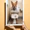 Australian Cattle Dog Sitting On The Toilet And Reading Newspaper Fun And Quirky Animal Prints 5