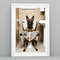 Belgian Shepherd Sitting On The Toilet And Reading NewspaperFun And Quirky Animal Prints 5
