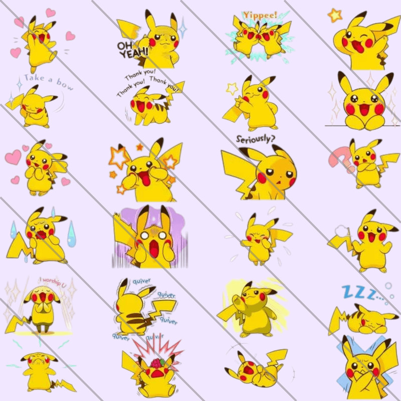 24 Pokemon Pikachu GIF Collection Display Graphics Short Animation Instant Download Kids Birthday E 1