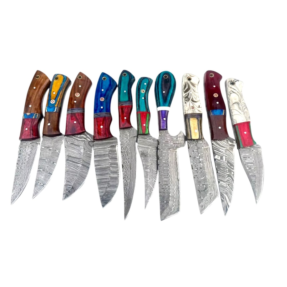 Lot 10 Pcs Beautiful Handmade Damascus Steel Knifes 28 1