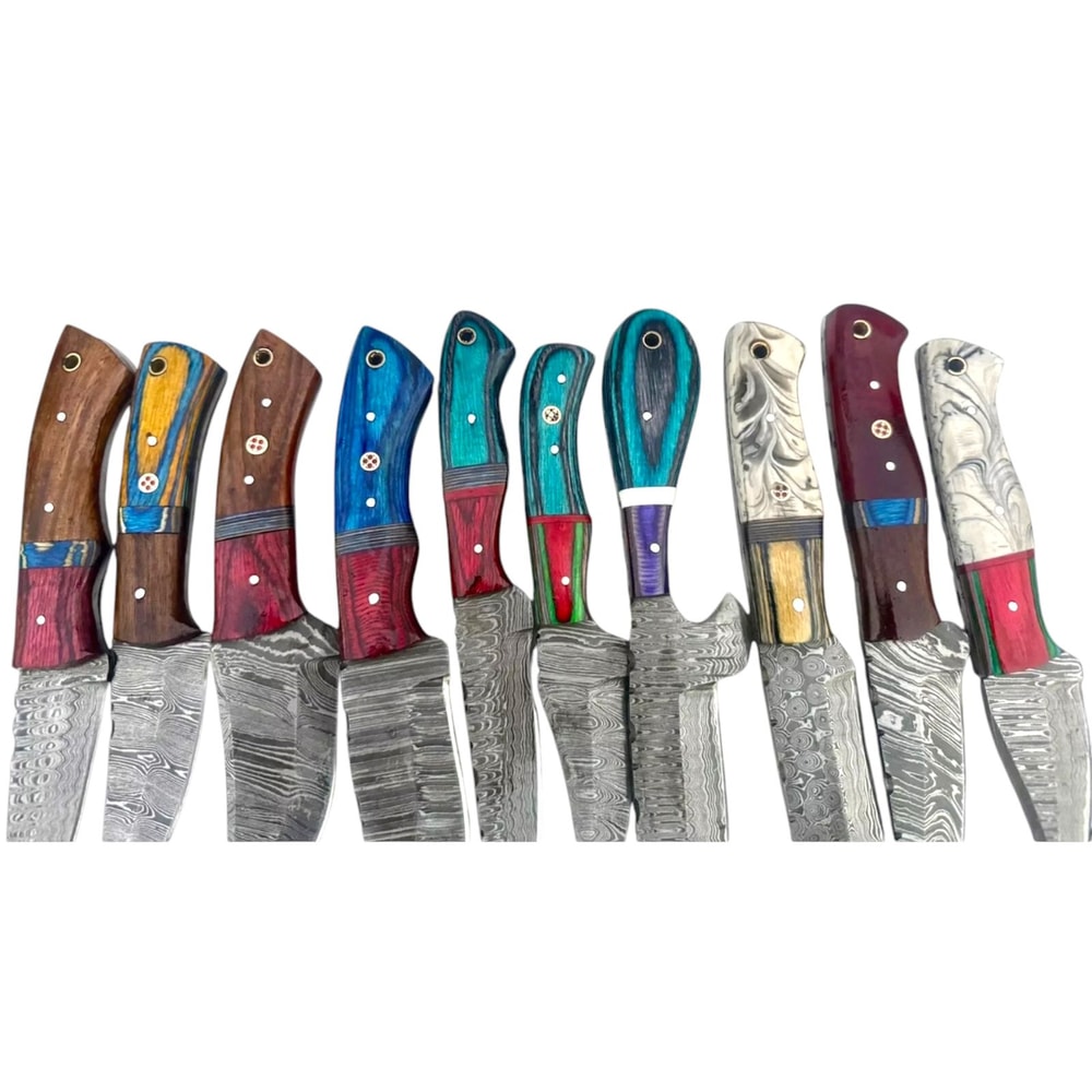 Lot 10 Pcs Beautiful Handmade Damascus Steel Knifes 28 2