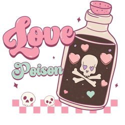 love poison png, valentine day png, love png, valentine designs, retro valentine day png digital download