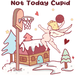 not today cupid valentine png, valentine day png, love png, valentine designs, retro valentine day png digital download
