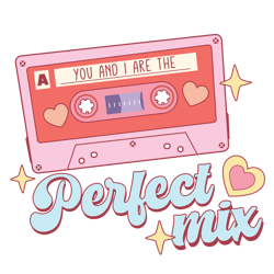 you and i are the perfect png, valentine day png, love png, valentine designs, retro valentine day png digital download