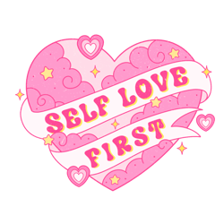 self love first valentine png, valentine day png, love png, valentine design, retro valentine day png digital download