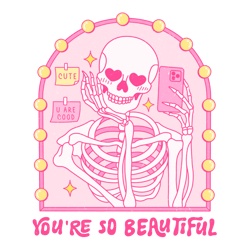 You Are So Beautiful Png, Valentine Day Png, Love Png, Valentine Design, Retro Valentine Day Png Digital Download