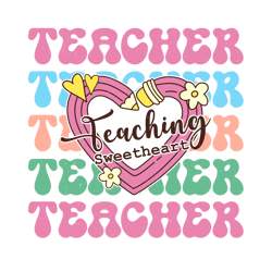 teaching sweetheart png, valentine day png, love png, valentine design, retro valentine day png digital download