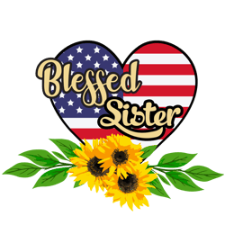 blessed sister heart flag svg, mothers day svg, mom svg, mom life svg, mothers gift svg digital download