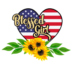 blessed girl heart flag svg, mothers day svg, mom svg, mom life svg, mothers gift svg digital download