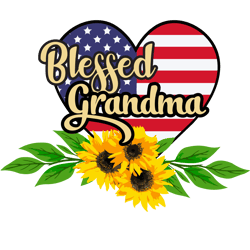 Blessed Grandma Heart Flag Svg, Mothers Day Svg, Mom Svg, mom life Svg, Mothers Gift Svg Digital Download