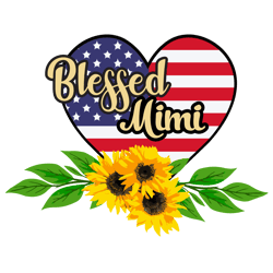 blessed mimi heart flag svg, mothers day svg, mom svg, mom life svg, mothers gift svg digital download