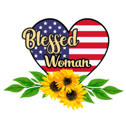 Blessed Woman Heart Flag Svg, Mothers Day Svg, Mom Svg, mom life Svg, Mothers Gift Svg Digital Download