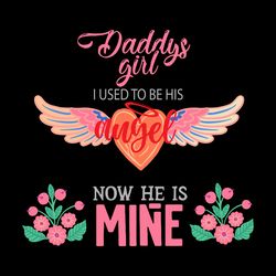 Daddy Girl To Be Angel Svg, Fathers Day Svg, Best Dad Ever Svg, Fathers Svg, Love Dad Svg, Dad Gift Svg Digital Download