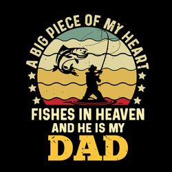 Fishes In Heaven Is My Dad Svg, Fathers Day Svg, Best Dad Ever Svg, Fathers Svg, Love Dad Svg, Dad Gift Digital Download