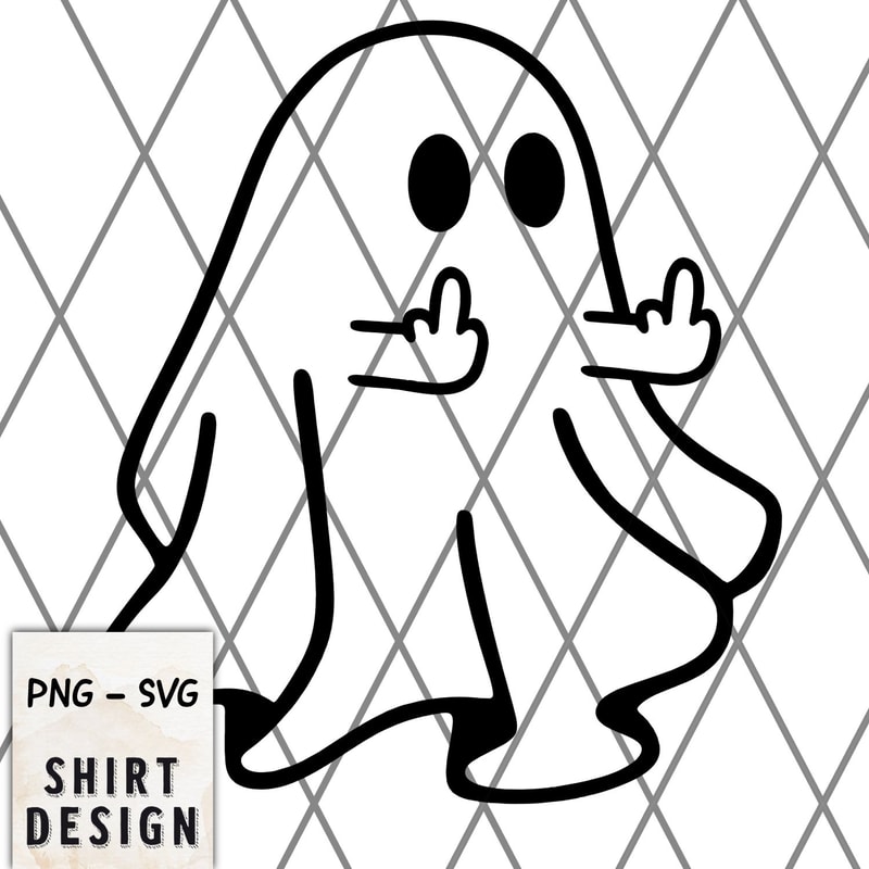 Ghost Middle Finger Svg Png Halloween Svg Png Svg File For Cricut Cute Ghost Halloween Svg Png 0