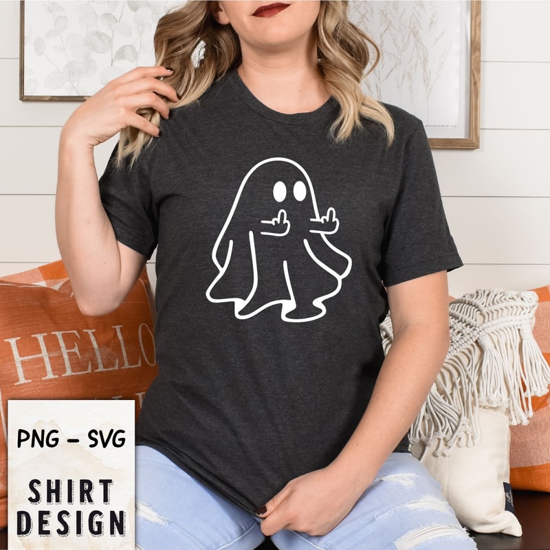 Ghost Middle Finger Svg Png Halloween Svg Png Svg File For Cricut Cute Ghost Halloween Svg Png 1