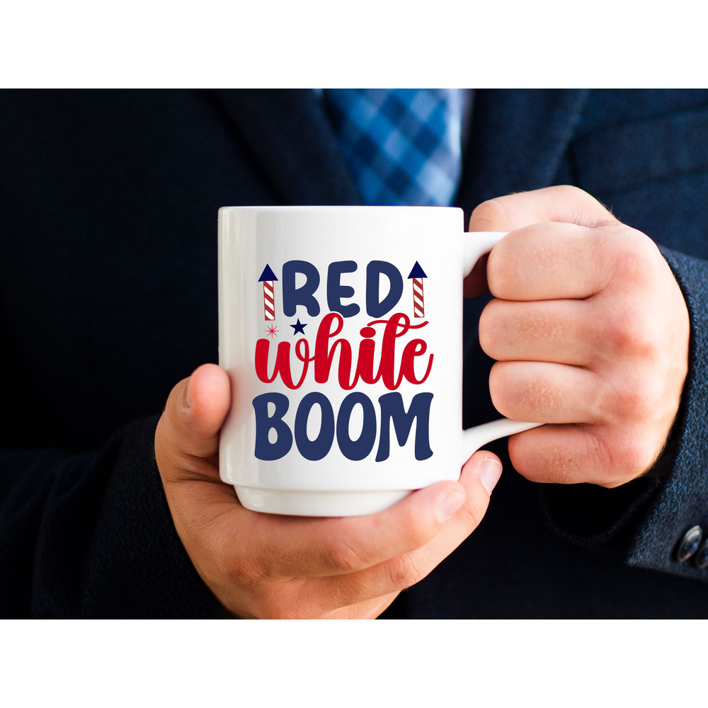 Red White Boom T Shirt Design 1