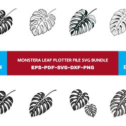 monstera leaf plotter file