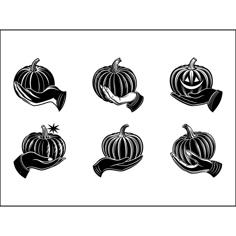 Hand Holds Pumpkin 1
