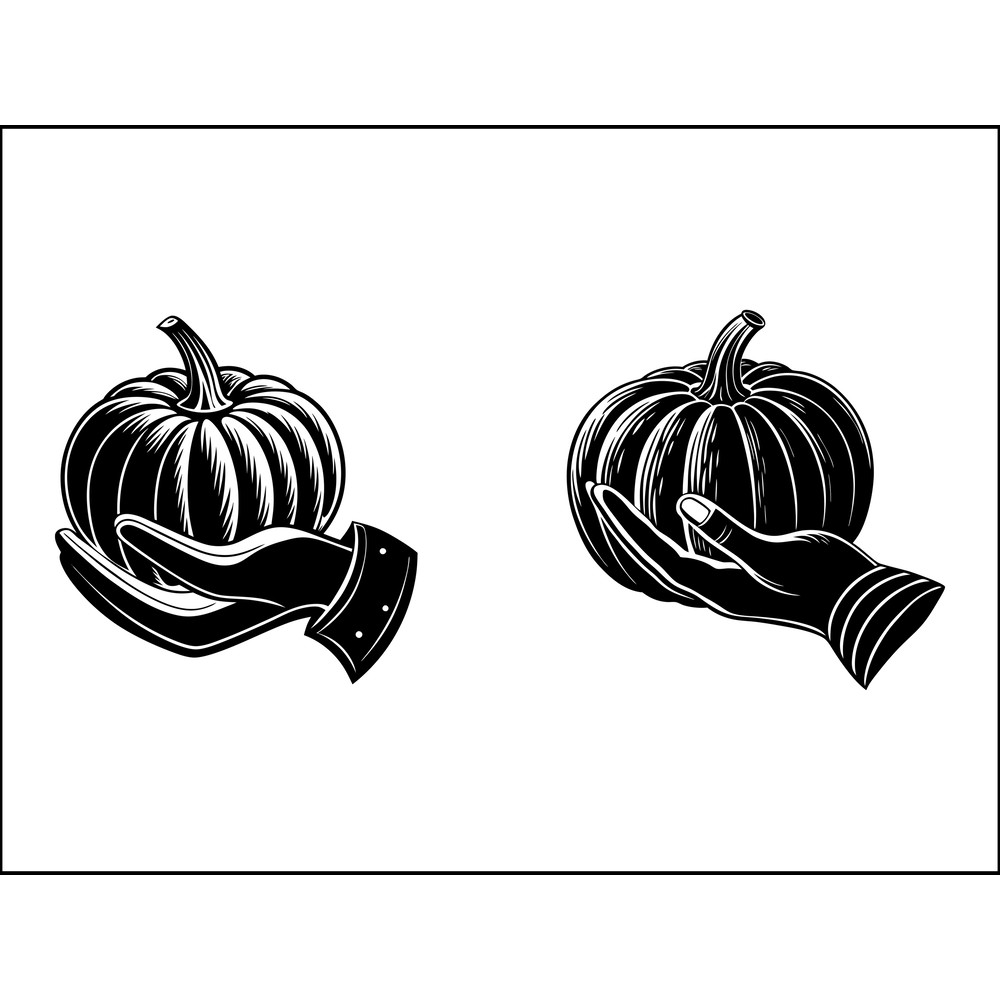 Hand Holds Pumpkin 2
