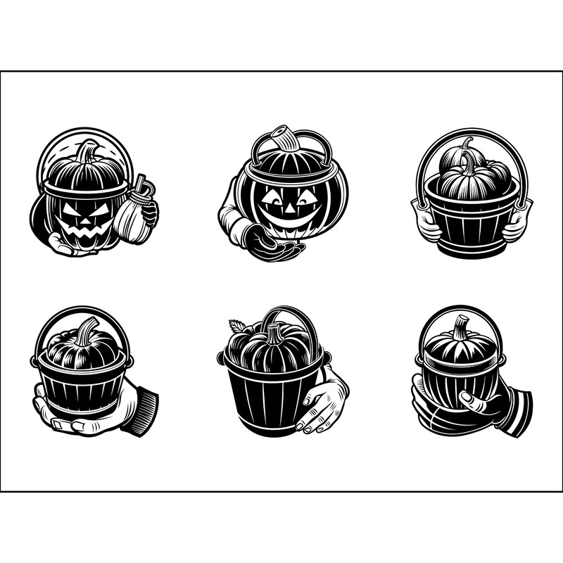 Pumpkin Bucket On The Hand 1