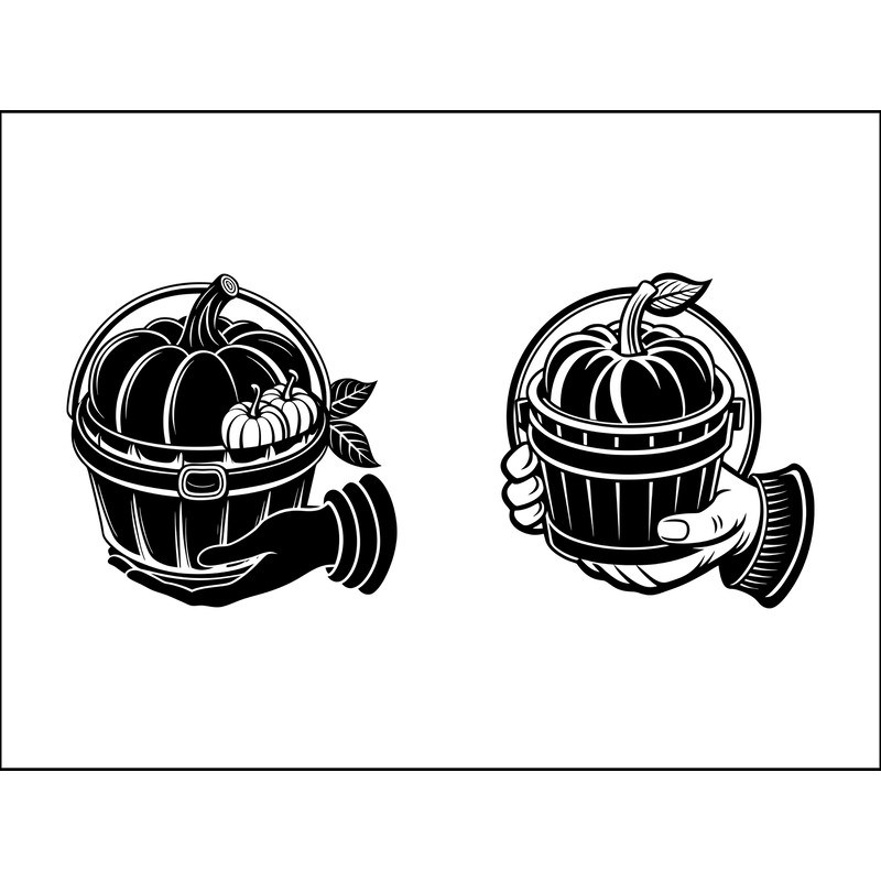 Pumpkin Bucket On The Hand 2