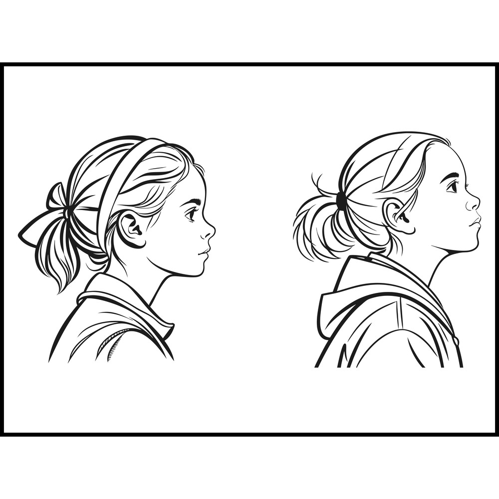 Girls Pencil Drawing 1