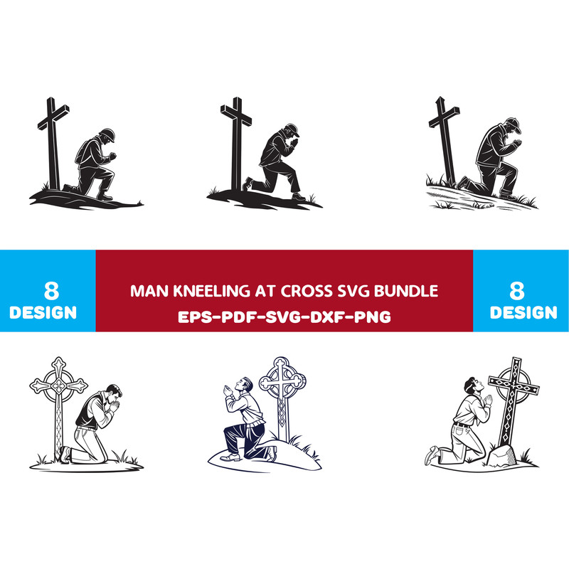 Man Kneeling At Cross 0
