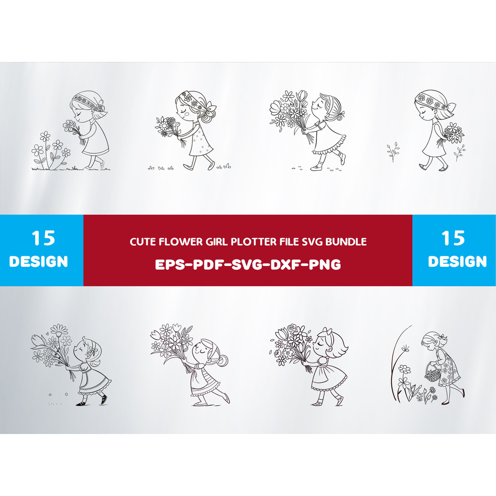 Cute Flower Girl Plotter File 0