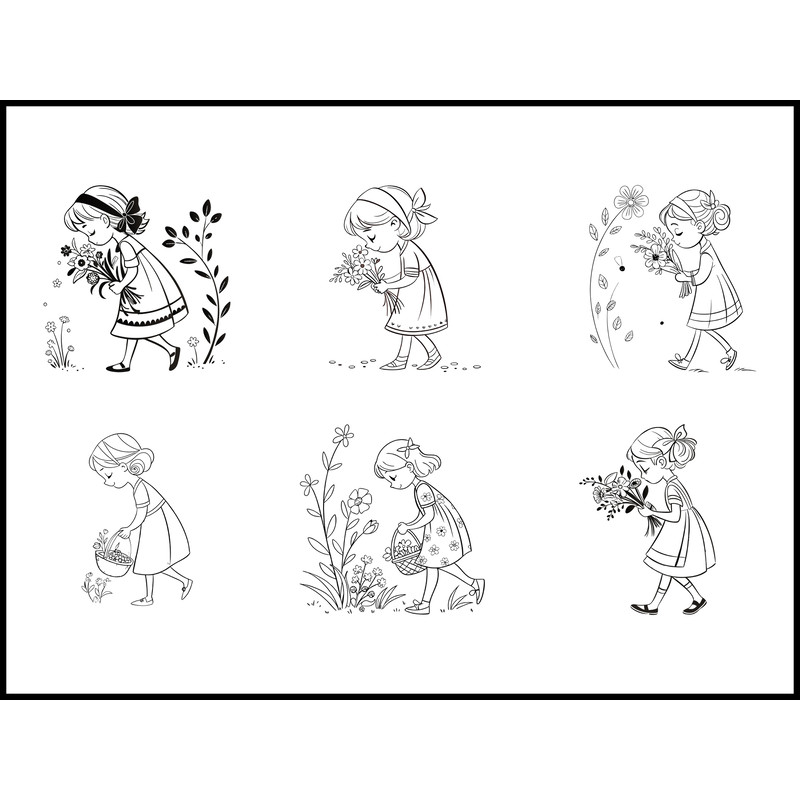 Cute Flower Girl Plotter File 1