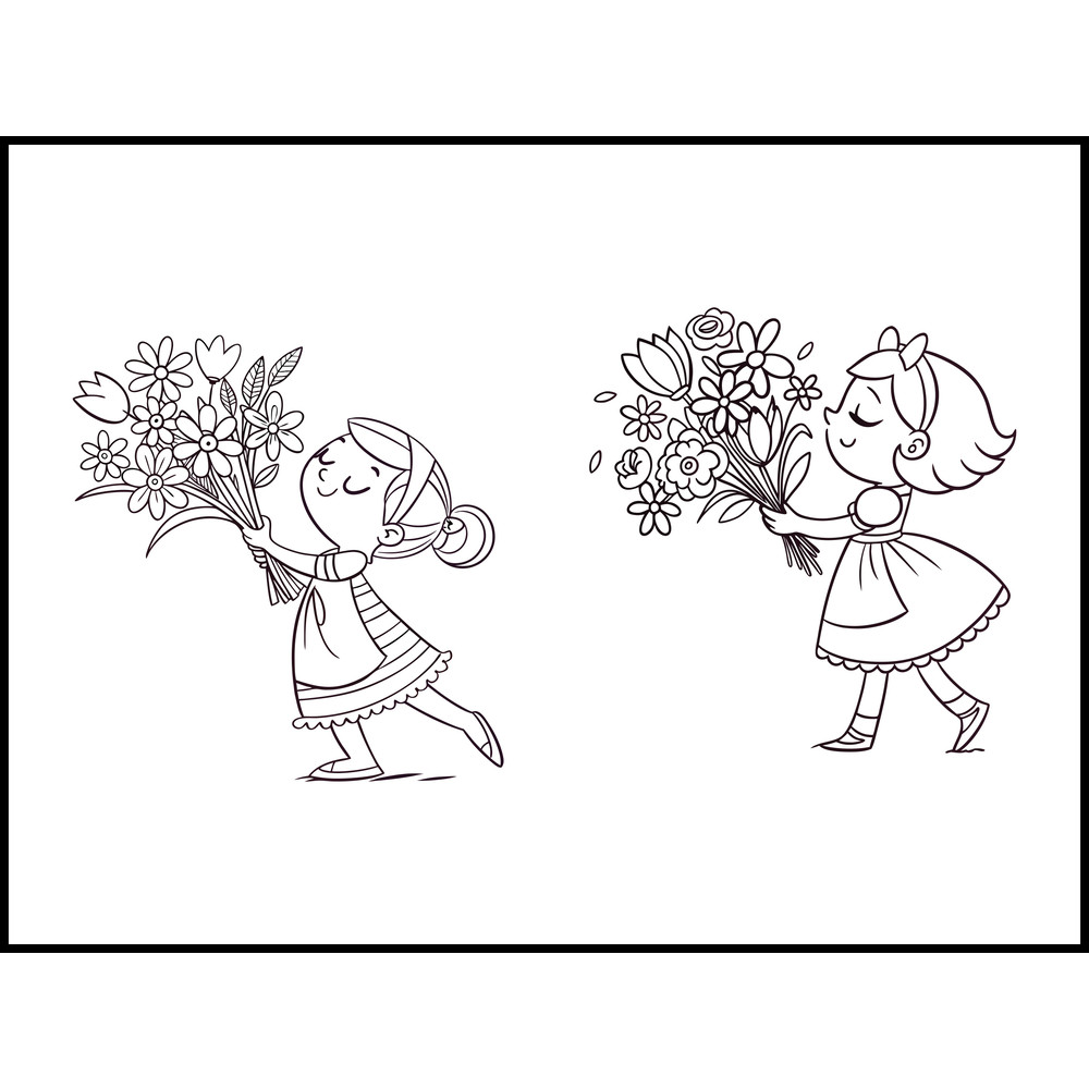Cute Flower Girl Plotter File 2
