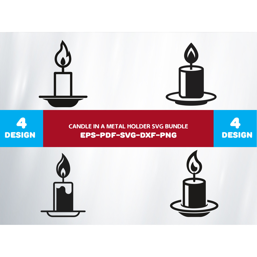 Candle In A Metal Holder 0
