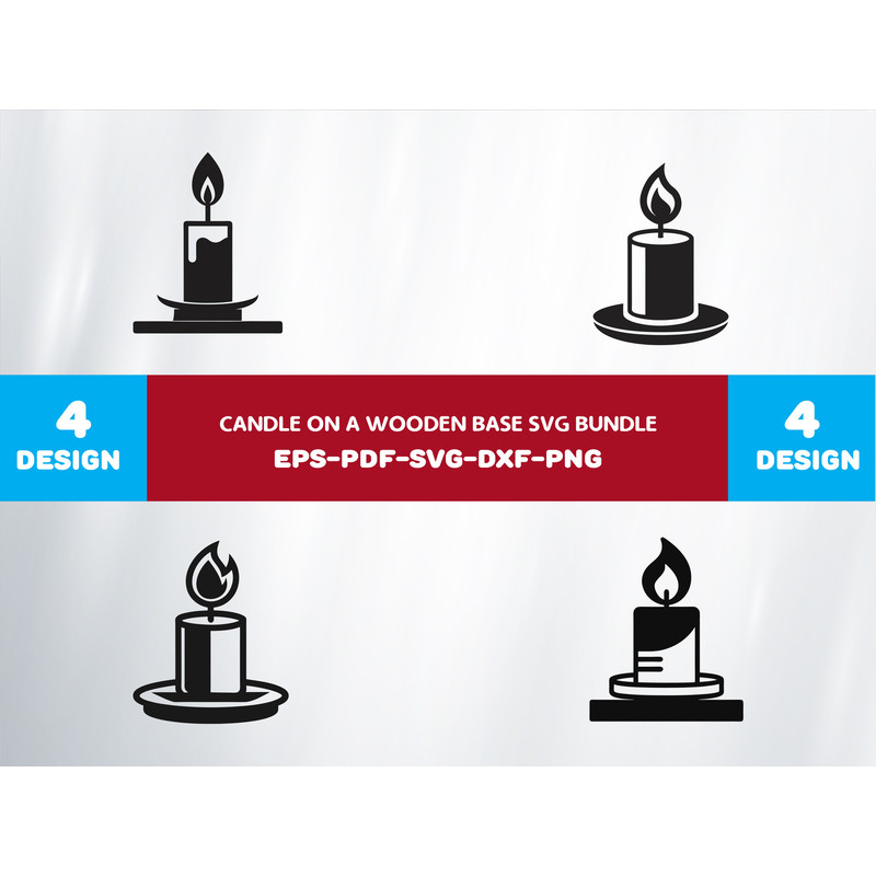Candle On A Wooden Base 0