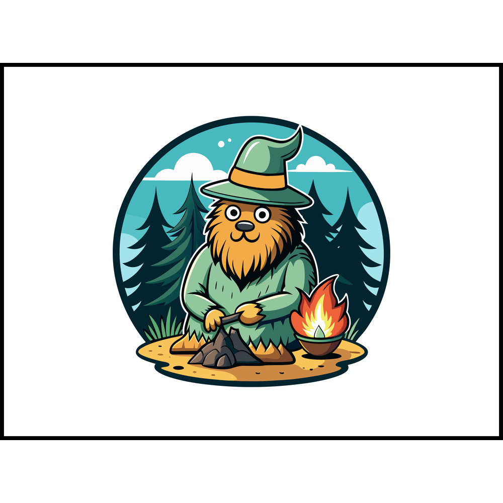 Sasquatch Roasting A Marshmallow 2